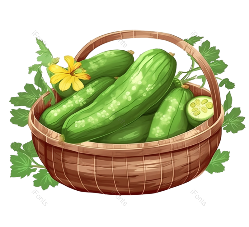 元素图片,插画元素,绿色PNG,绿色食品免抠素材